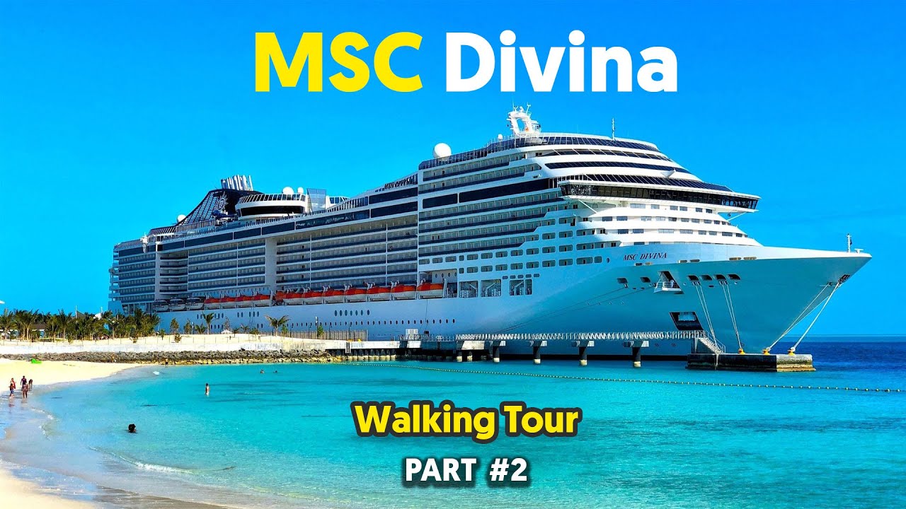 Surfing in #msc Divina Cruise Ship - Walking tour 2024 . 5K Ultra HD.#2   #mscdivina  #cruiseship