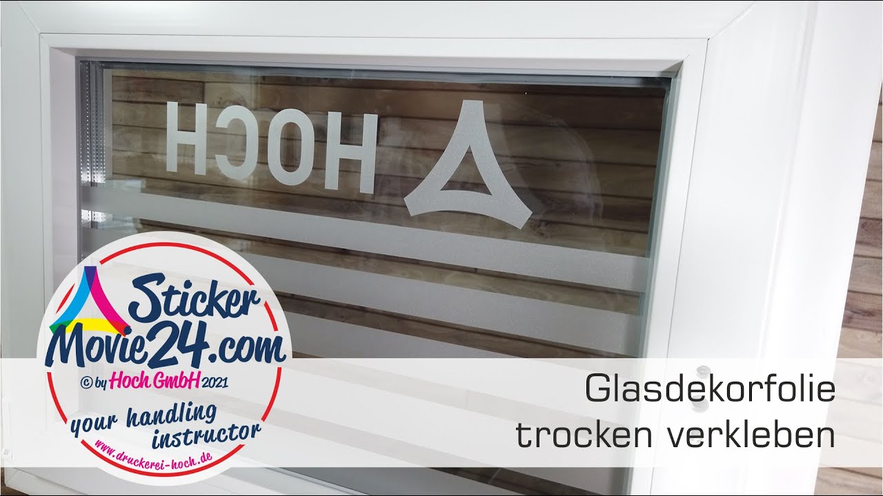 Glasdekorfolie trocken verkleben