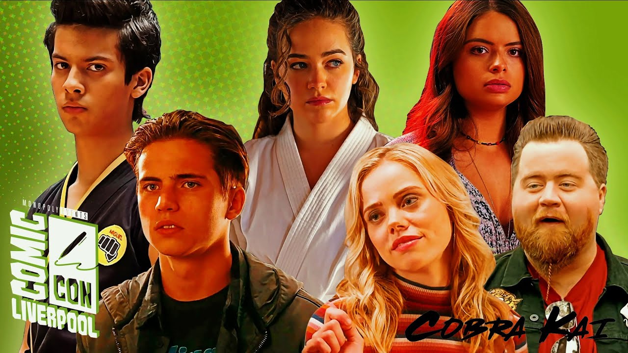 Cobra Kai - Xolo Maridueña, Mary Mouser, Tanner Buchanan, Paul Hauser | Comic-Con Liverpool Nov 2022