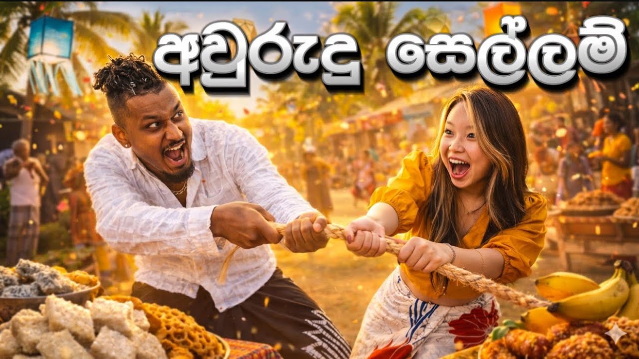 අවුරුදට සෙල්ලම් කරන්න ගිහින් දෙපාරක්ම වැටුනා 😂🔆