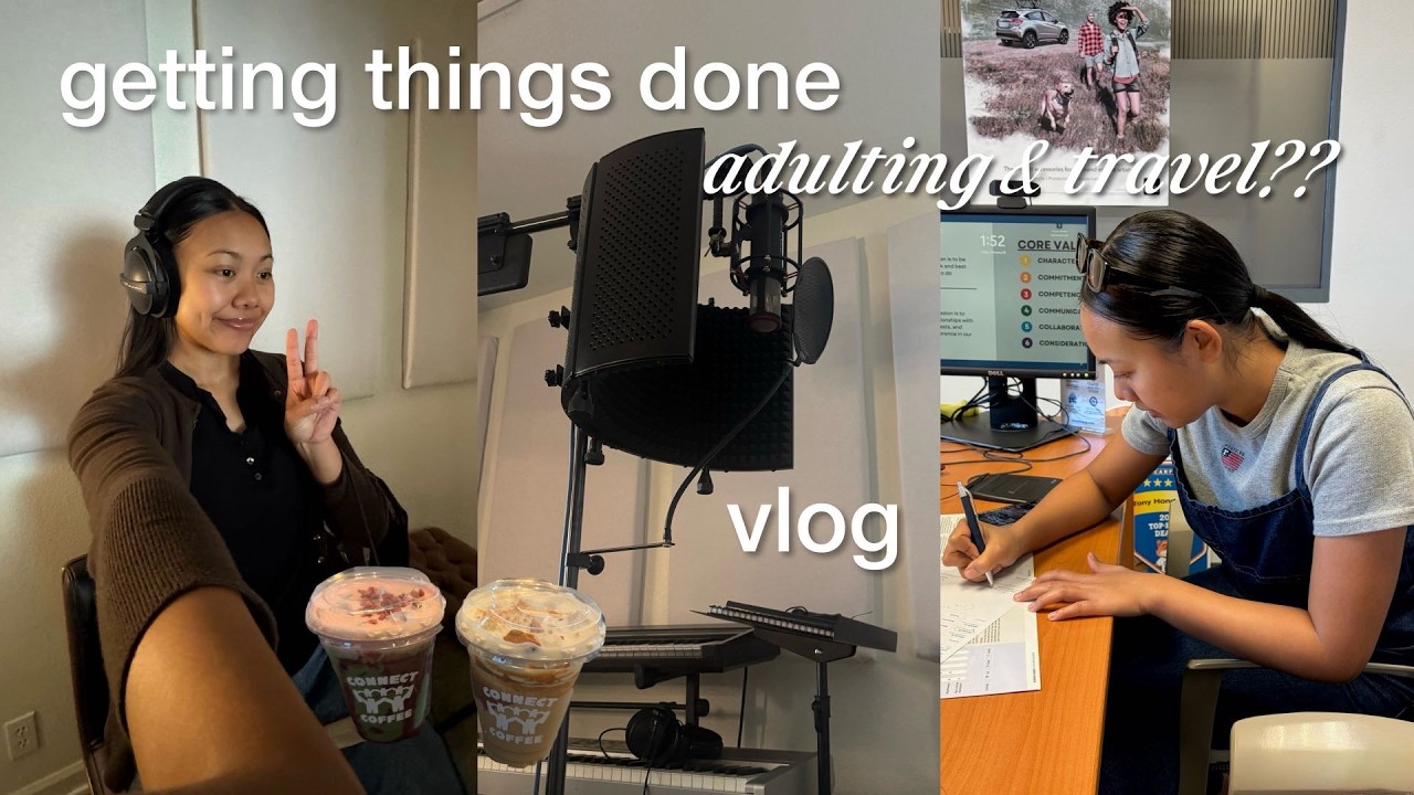 my BUSY yet productive weekend🌟🎧🎤: new car? going to California, going to cafes - vlog