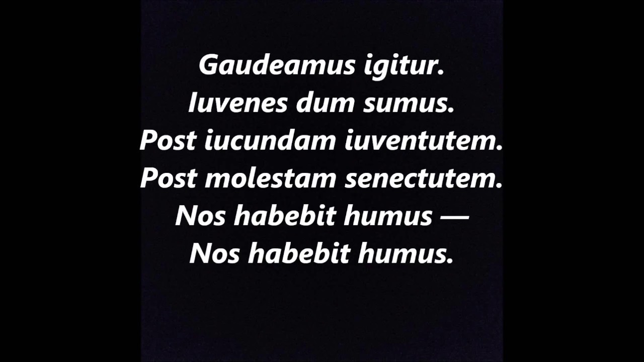 GAUDEAMUS IGITUR De Brevitate Lyrics lirik Words text Brahms Academic Student Prince graduation song