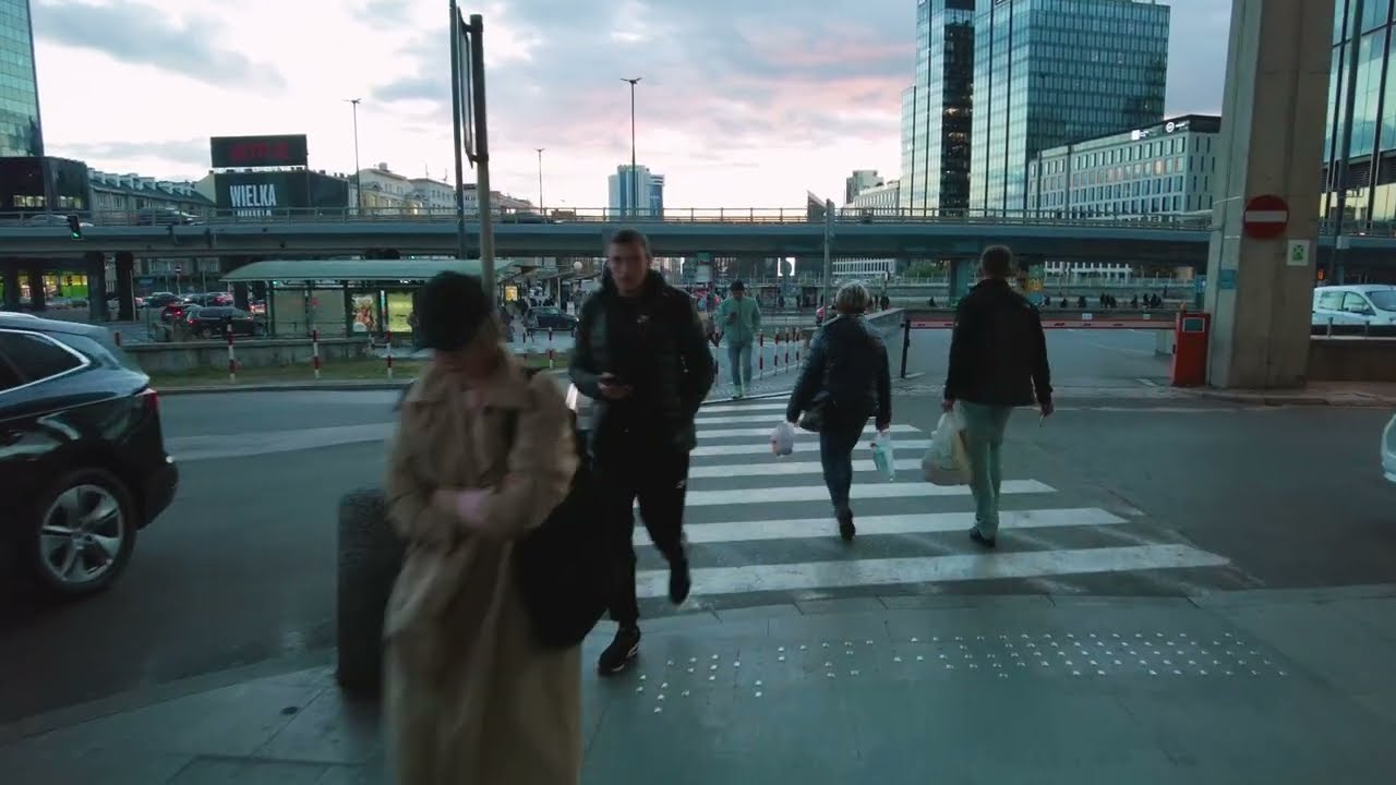Warszawa Centralna i Aleje Jerozolimskie! [4k]