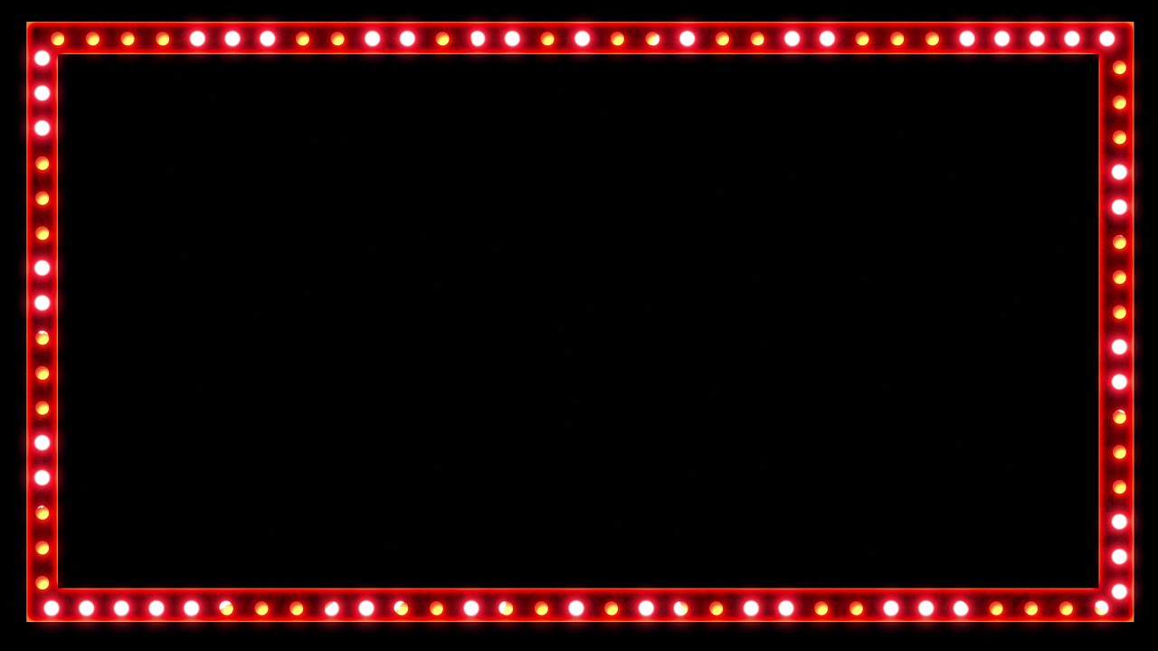 Lighting border frame Motion Graphics Animated Background || VJ Loops 2023, Blinking Light Bulbs