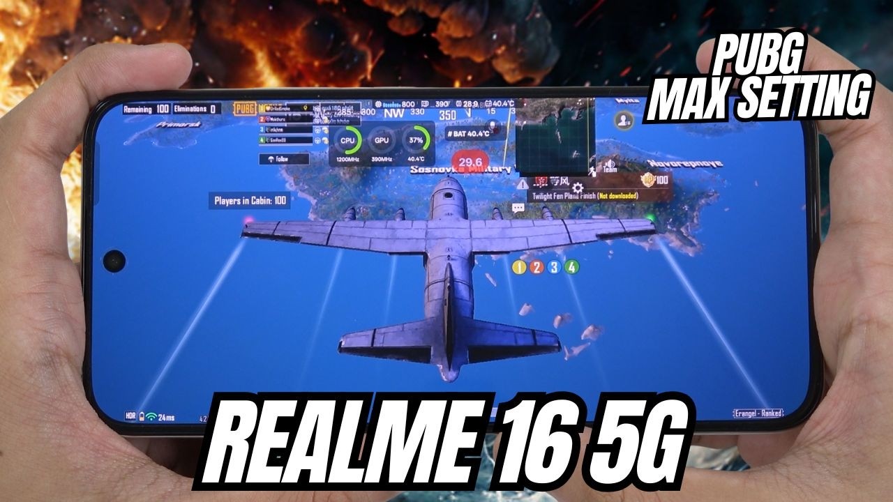 REALME 16 5G Test Game PUBG MOBILE MAX SETTING | Dimensity 6400 Turbo Gaming