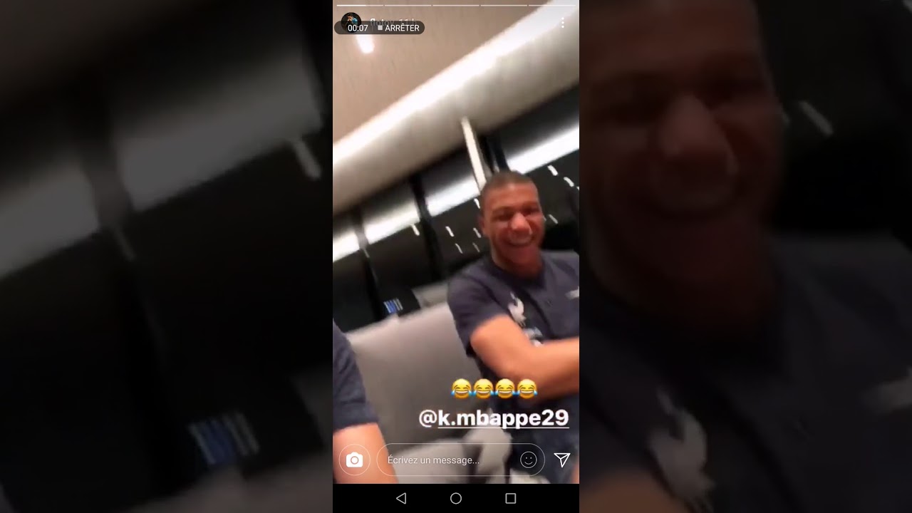 Story thauvin instagram de Thauvin, Mendy, dembele et mbappe