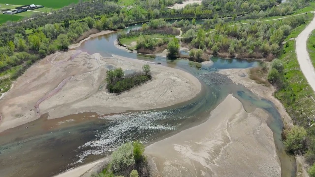 Zona barajului Mihăilești și în aval din dronă #4k #aerialvideo #pescuit #giurgiu #romania #arges