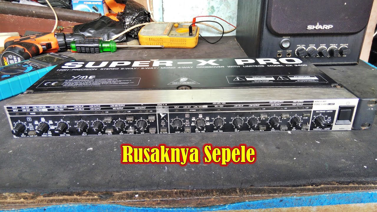 Servis Crossover Aktif Behringer CX3400 Rusak Hight dan Low Tidak Mau