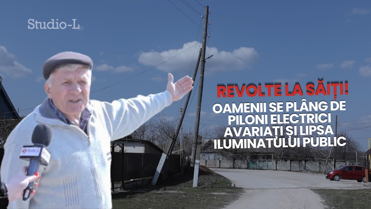 Revolte la Săiți, oamenii se plâng de piloni electrici avariați și lipsa iluminatului public
