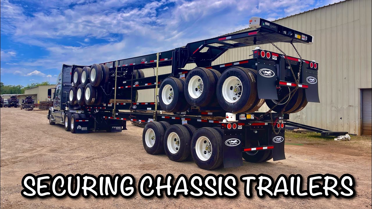 Securing a stack of Container Chassis Trailers!