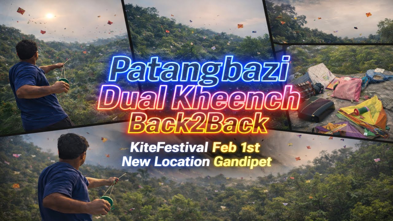 Back to Back Dual Kheench Patangbazi🔥Feb 1st Kite Festival Hyderabad 🪁#patang #kitefestival #kite