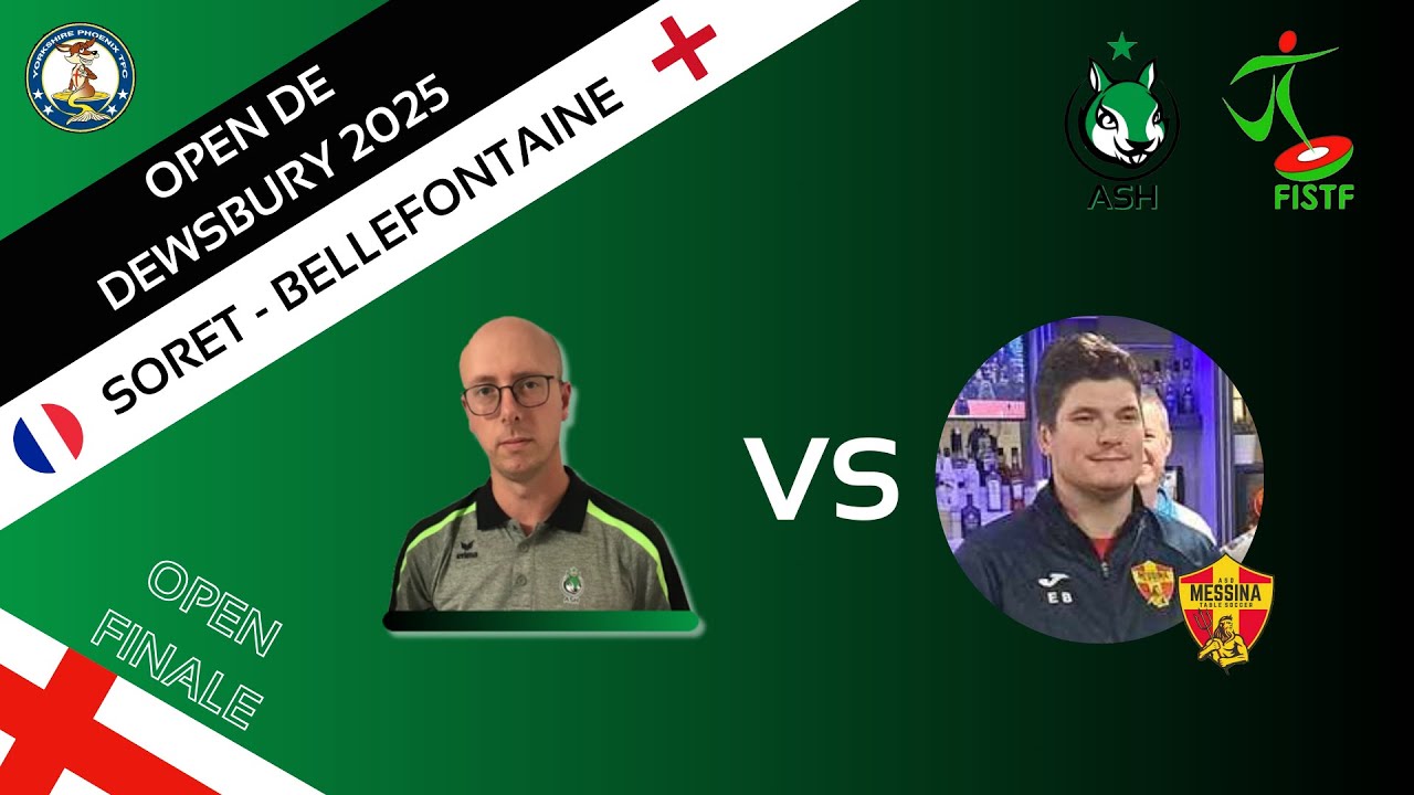 Subbuteo : Rémi Soret vs Elliott Bellefontaine (Open de Dewsbury 04/01/25) (finale Open)