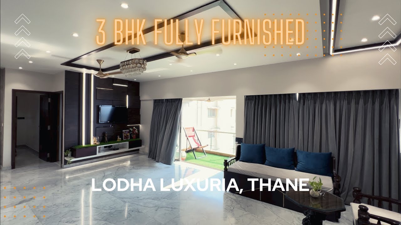 3 Bhk Fully Furnished Apt With Pvt Elevator & Bathtub 🛀 At Lodha Luxuria Priva, Thane