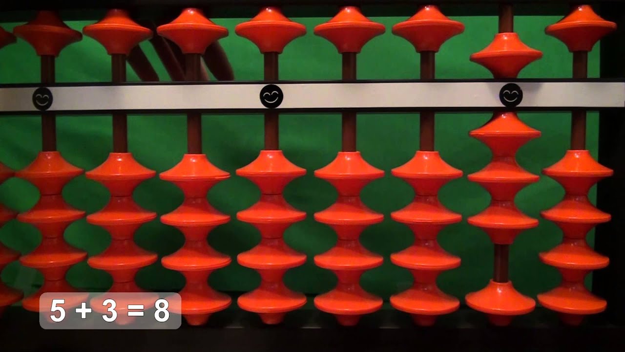 Easy Addition with the Abacus (Soroban):  1 digit + 1 digit, Part 1