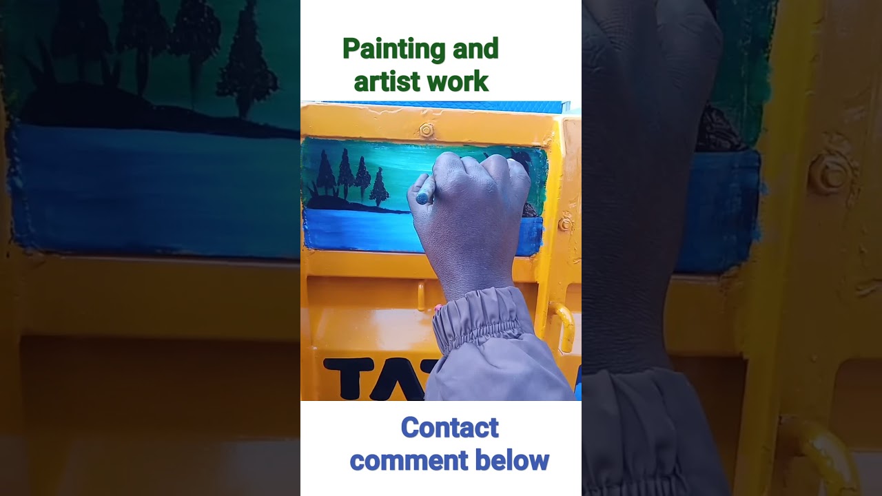 natural scene painting work tata ac | all painting and artist work | nathi arts and painting