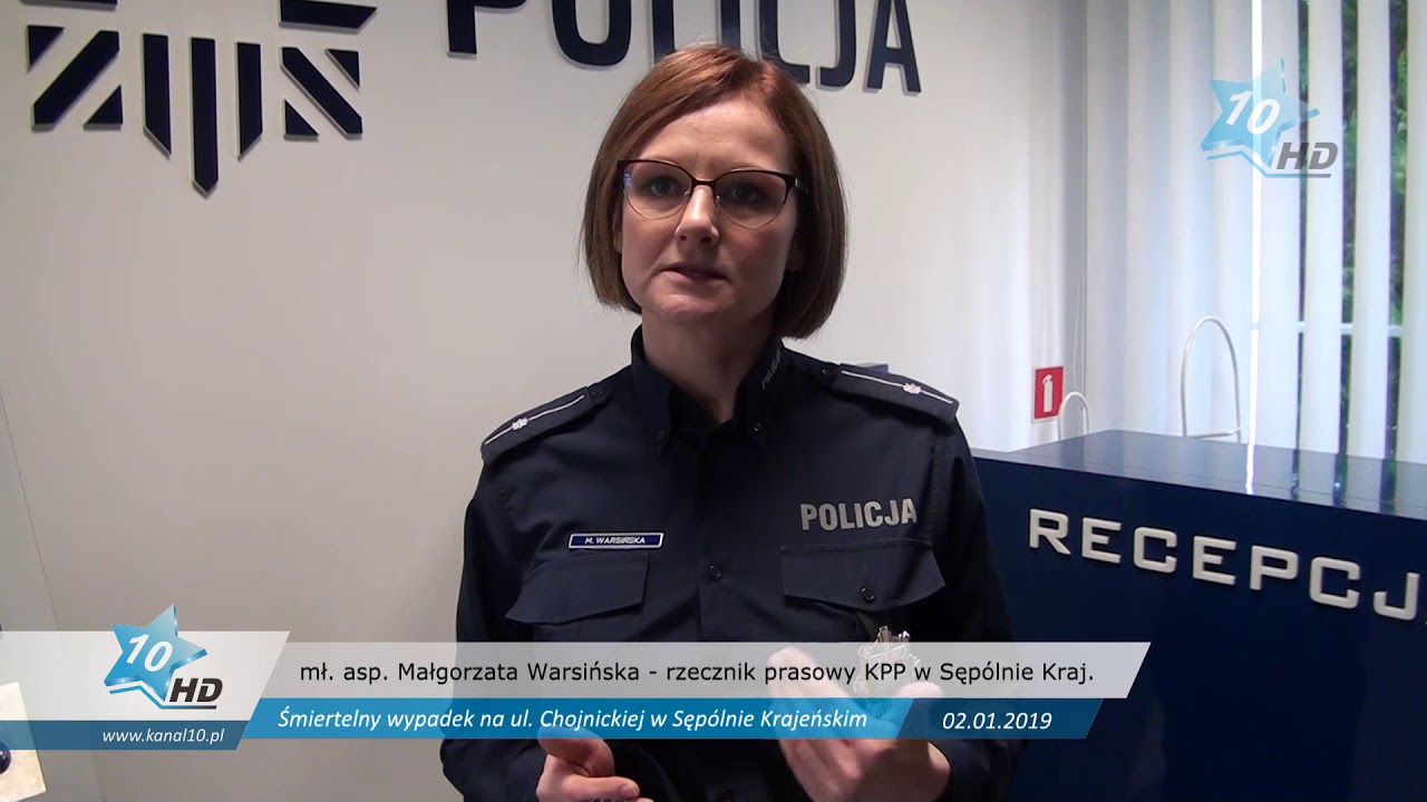 Rzecznik prasowy policji na temat śmiertelnego wypadku w Sępólnie Krajeńskim, 02.01.2019 r.