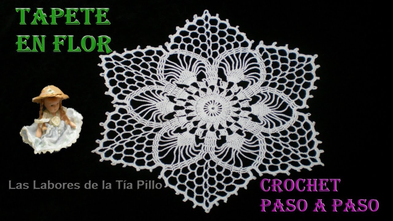 TAPETE en FLOR - CROCHET paso a paso