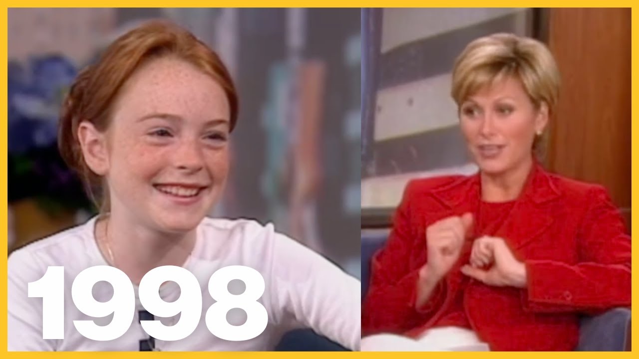 1998: Lindsay Lohan shows off her British accent for 