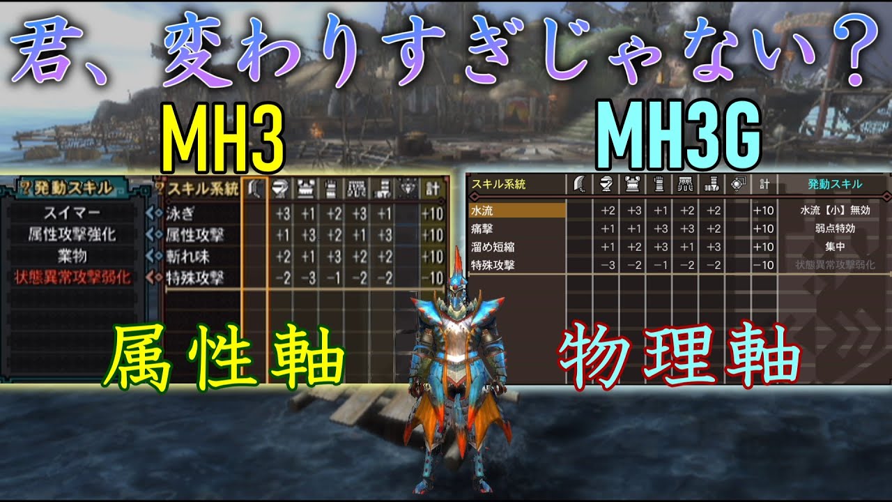 MH3とMH3Gの防具を比較してみよう[ゆっくり実況]
