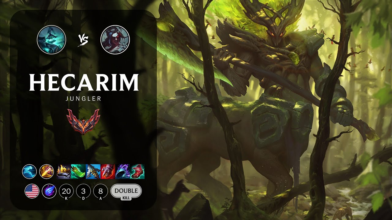 Hecarim Jungle vs Kayn - NA Grandmaster Patch 14.3