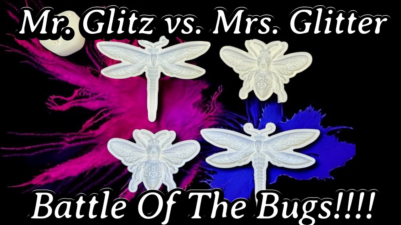 #835 BATTLE OF THE BUGS!!! Mr. Glitz vs Mrs. Glitter Resin Challenge!