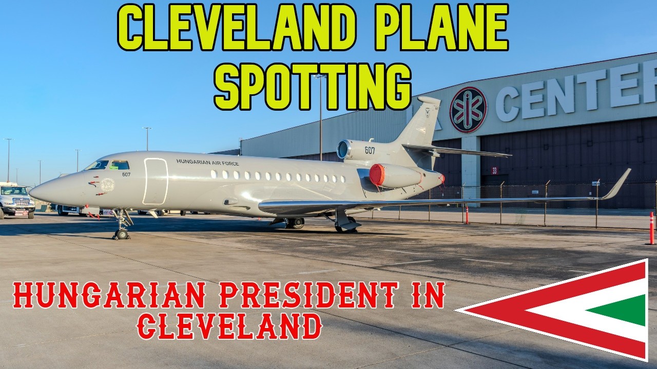 Cleveland Plane Spotting. Hungarian Air Force Falcon Up Close at KCLE