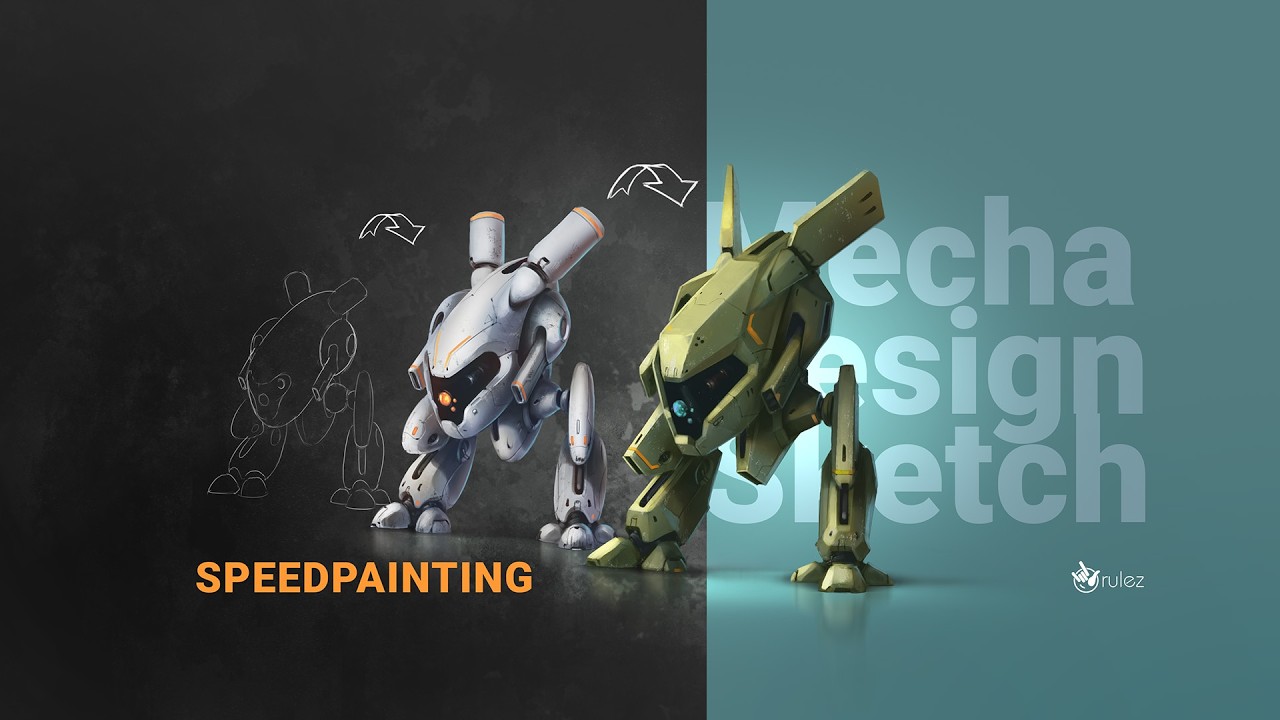 Mecha Design Sketch | Speedpainting Process2
