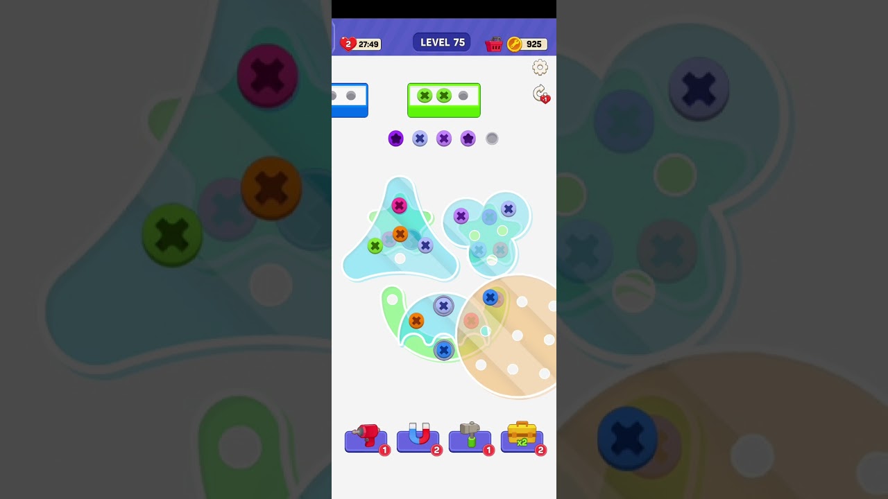 Unscrew It Level 75 Walkthrough Solution