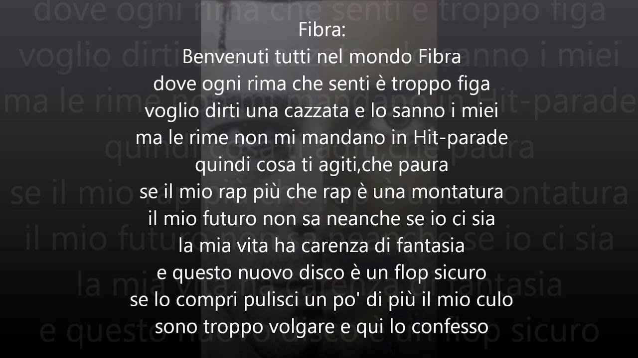 Fabri Fibra ft. Nesli -vaffanculo scemo- ( testo).