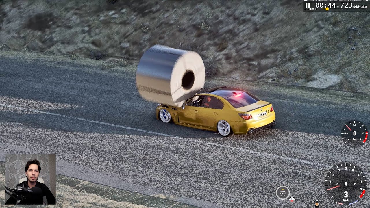 XTQ Qrup Smart Maşın E60 Üstünə 20 Tonluq Dəmir List Atdılar | BeamNG.Driver | Maşın #malikbedelov