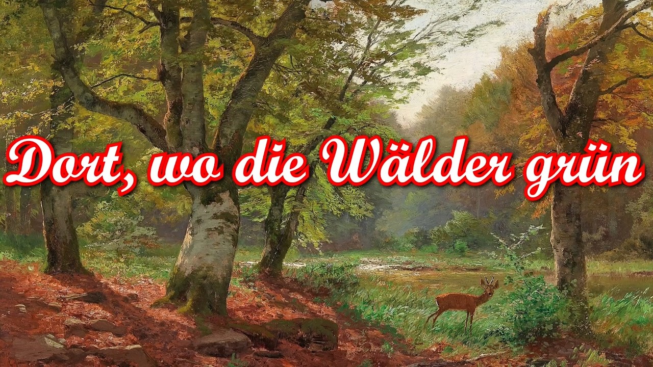 Dort, wo die Wälder grün - Volkslied/German Folk Song + English translation