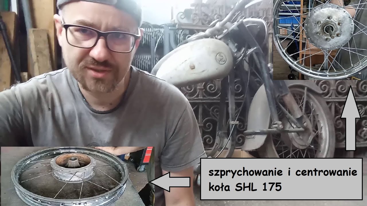 SHL 175, M11 cz.4. Szprychowanie koła, centrowanie koła.