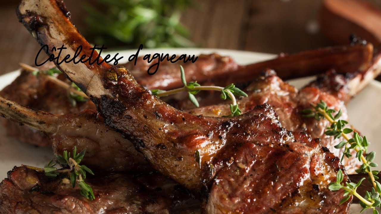 Côtelettes d’agneau rapide au four avec un bon foufou chaud 🤩