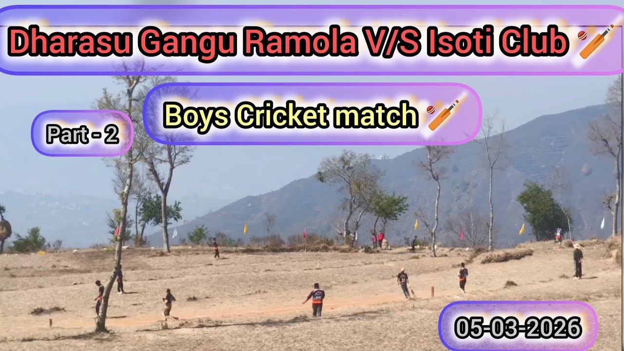 Dharasu Gangu Ramola V/S Isoti Club 🏏|| Boys Cricket Match 🏏|| surabhibishtramolavlogs♥️|| #cricket 