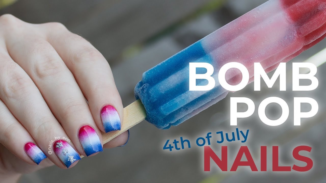 Bomb Pop Nails | 4th of July Nails | NailsByErin