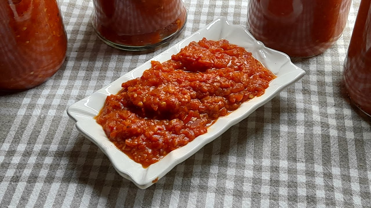 Közlenmiş  Domatesli Nefis mi Nefis Sos Tarifi🍅 Kışlık Sos 👌Közlenmiş Sebzelerin En Nefis Hali