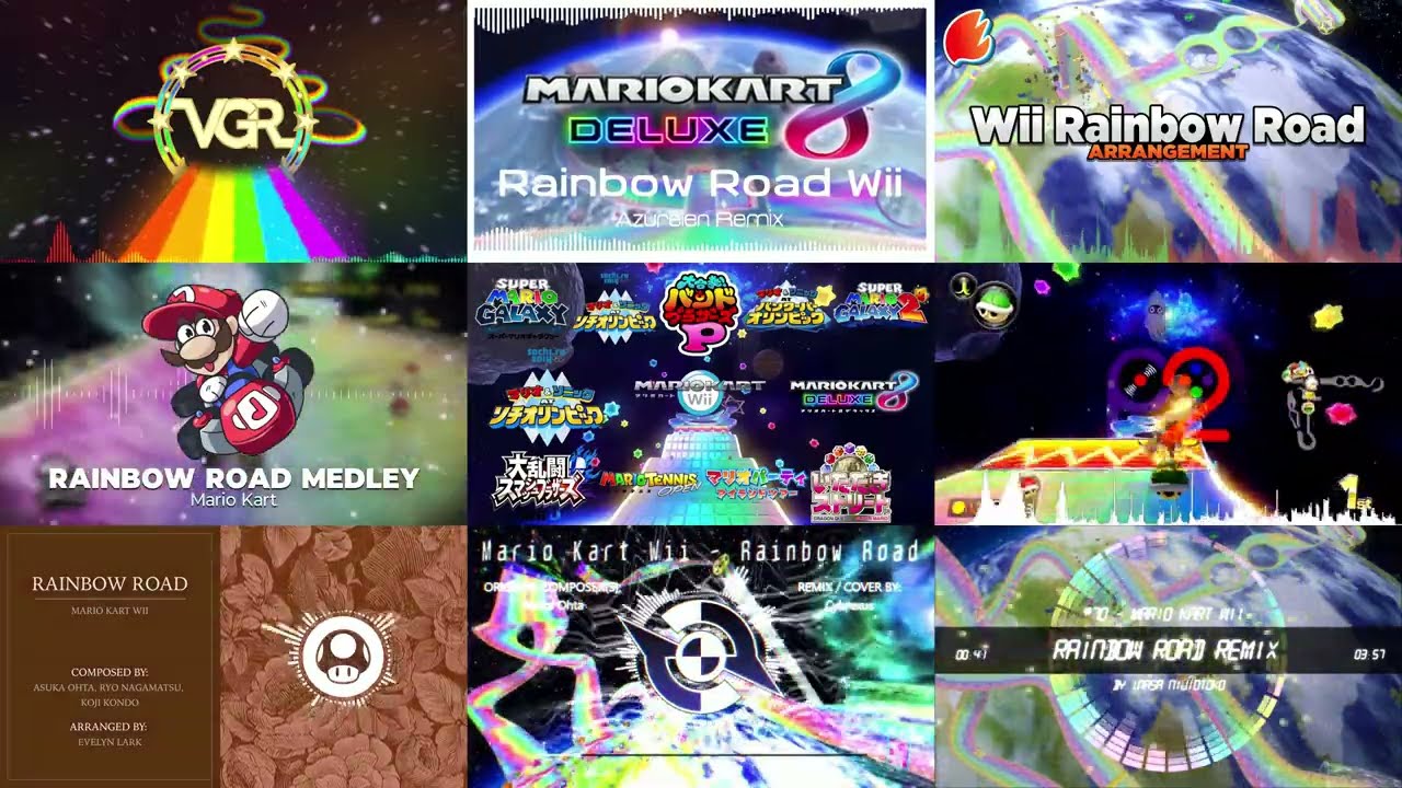 Mario Kart Wii - Rainbow Road (Galactic Mashup🌌) (Happy New Year 2025🌠💜)