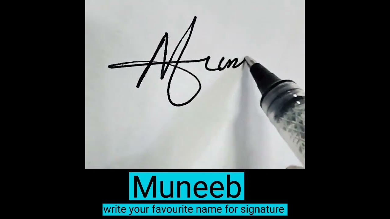 Muneeb signature Pakistani celebrity name signature Beautiful Signature shorts #signature