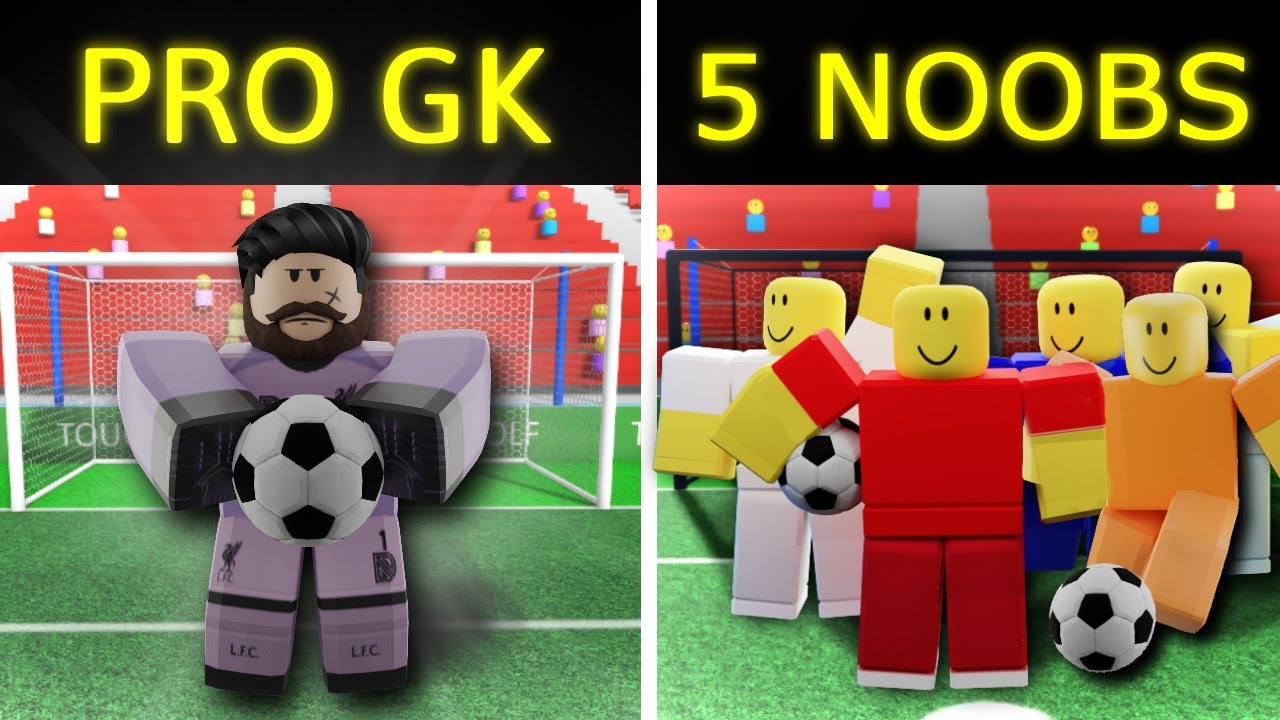 Смогут ли 5 ​​нубов победить профессионального вратаря? (Touch Football Roblox)