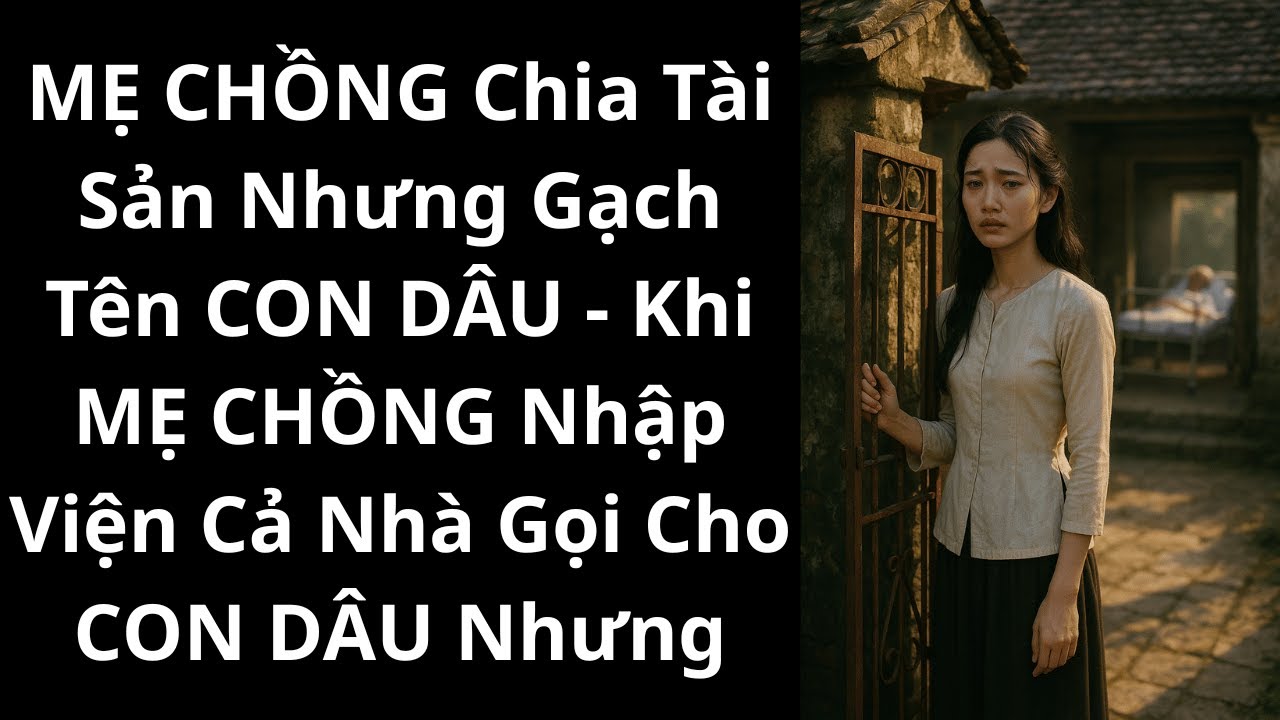 MẸ CHỒNG Chia Tài Sản Nhưng Gạch Tên CON DÂU - Khi MẸ CHỒNG Nhập Viện Cả Nhà Gọi Cho CON DÂU Nhưng