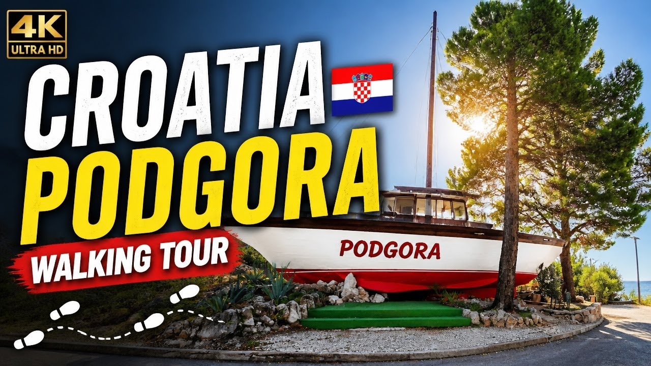 Croatia 🇭🇷 Podgora 4K Walking Tour