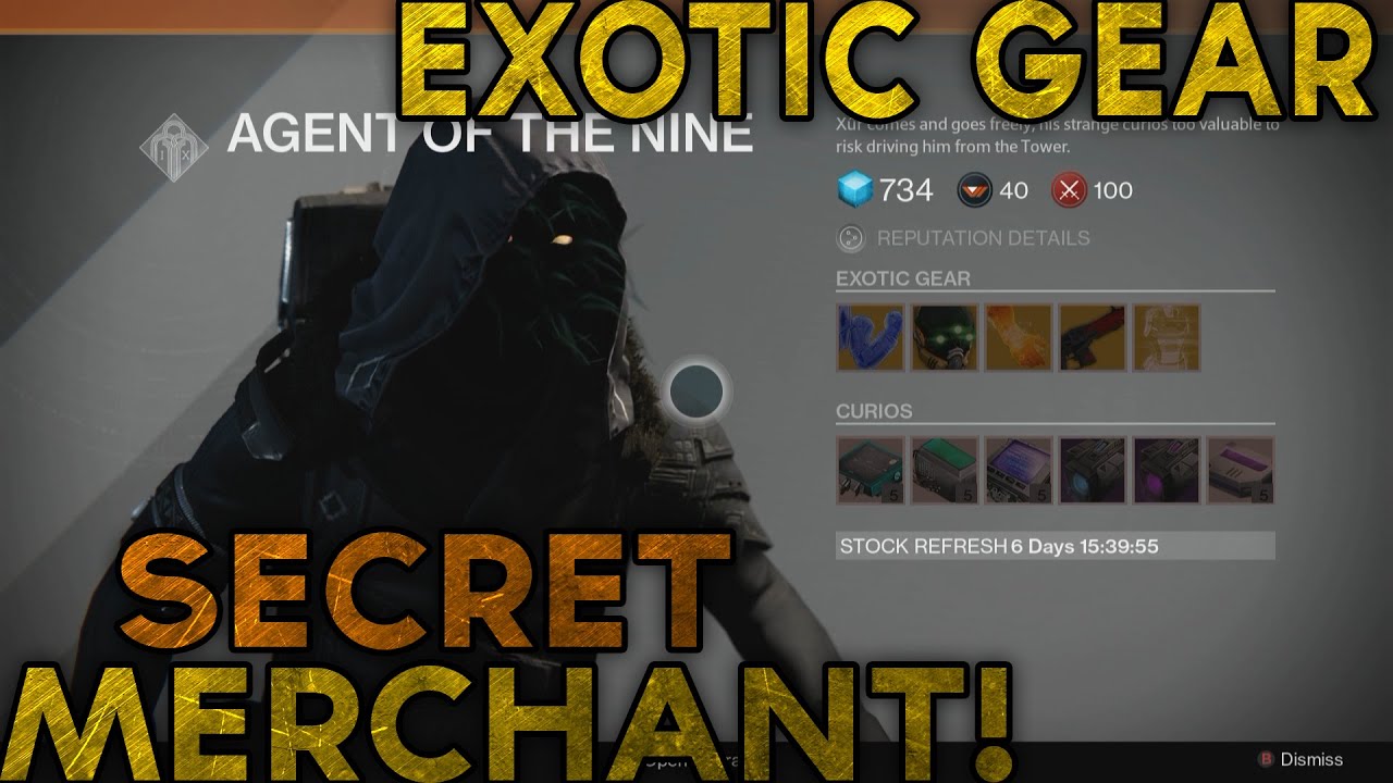 Destiny: Secret Merchant Exotic GEAR