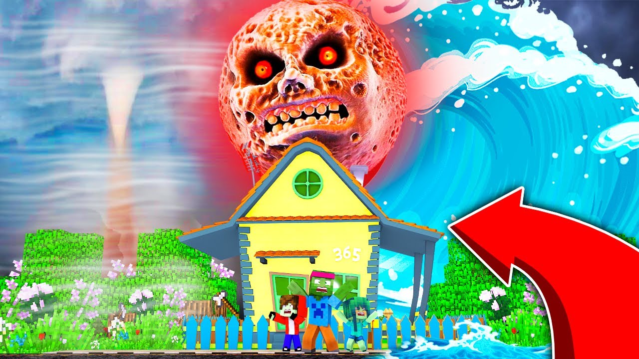 THE SCARY MOON REVIENT ET PROVOQUE DES CATASTROPHES NATURELLES SUR MINECRAFT ! 🌊💥