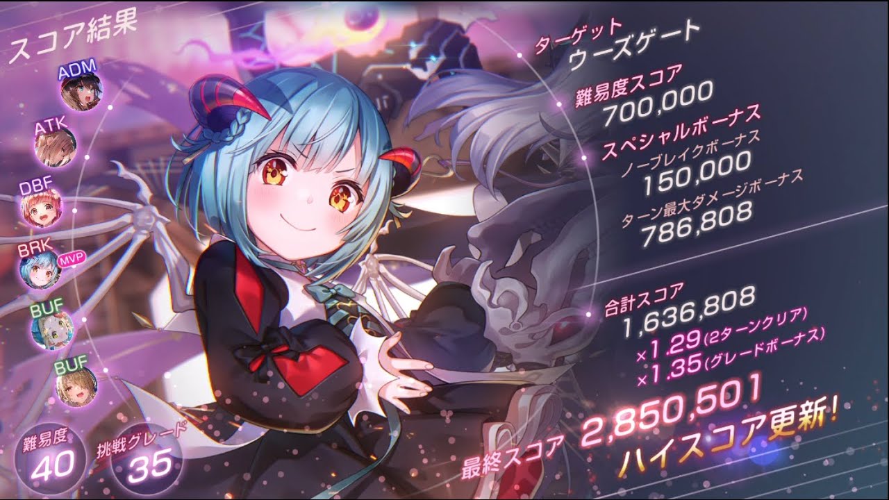[ヘブバン] Heaven Burns Red - Score Attack #81 40 35 Aina SS4 + Yuina unison + Yotsu SS3 looping