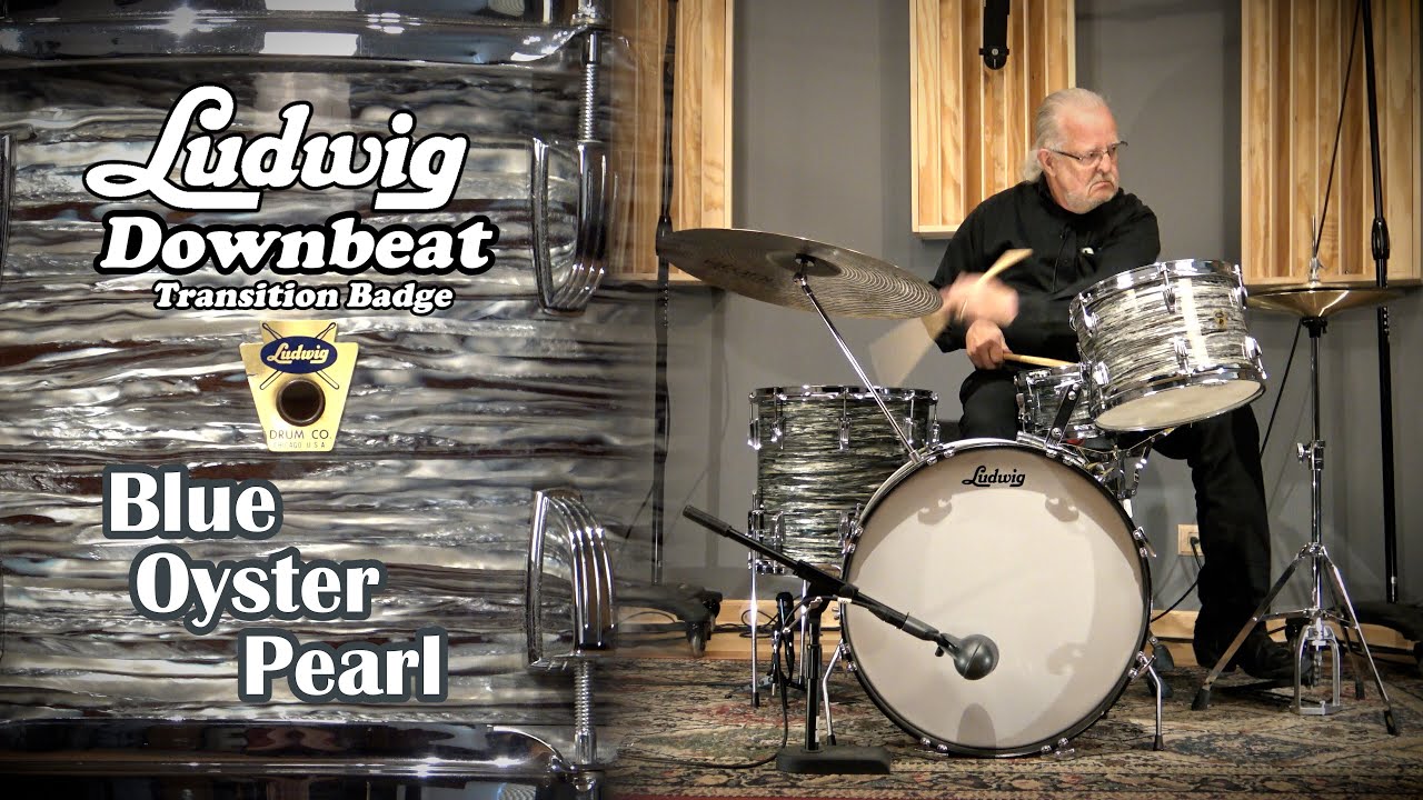Набор ударных Ludwig 60s Transition Badge Downbeat/New Yorker! - Blue Oyster Pearl