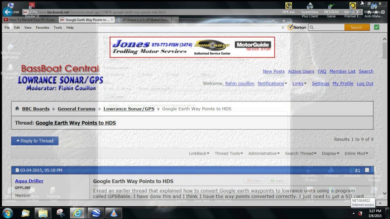 Google Earth to Lowrance file