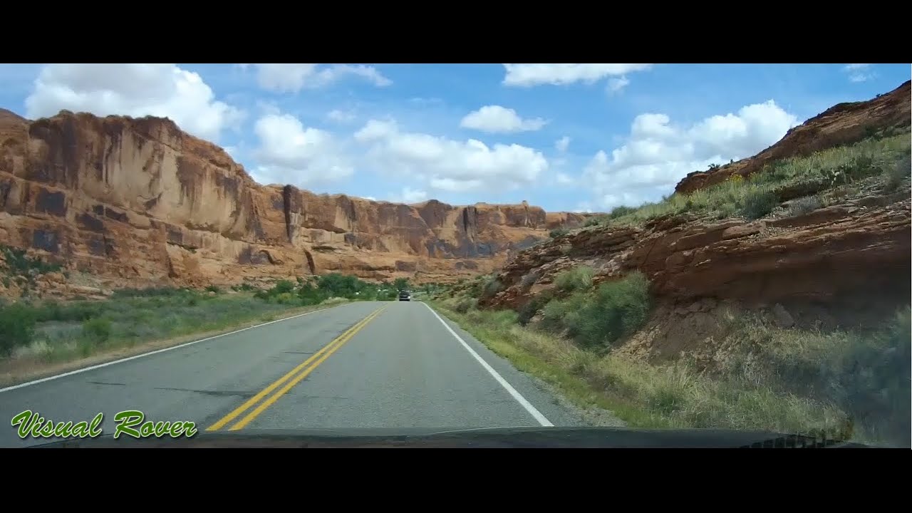 Scenic Hwy 128 along the Colorado. Starting at Moab, Utah. Time-Lapse