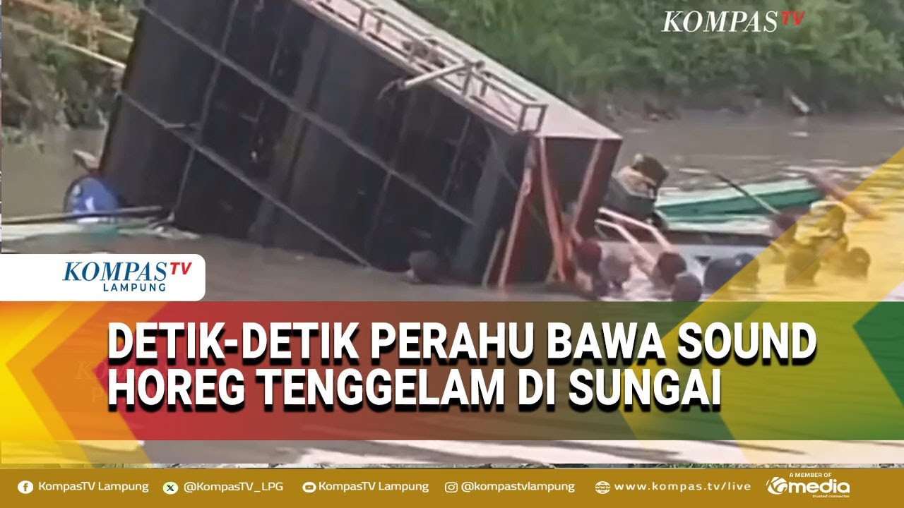 Perahu Pembawa Sound Horeg Tenggelam di Sungai Sidoarjo