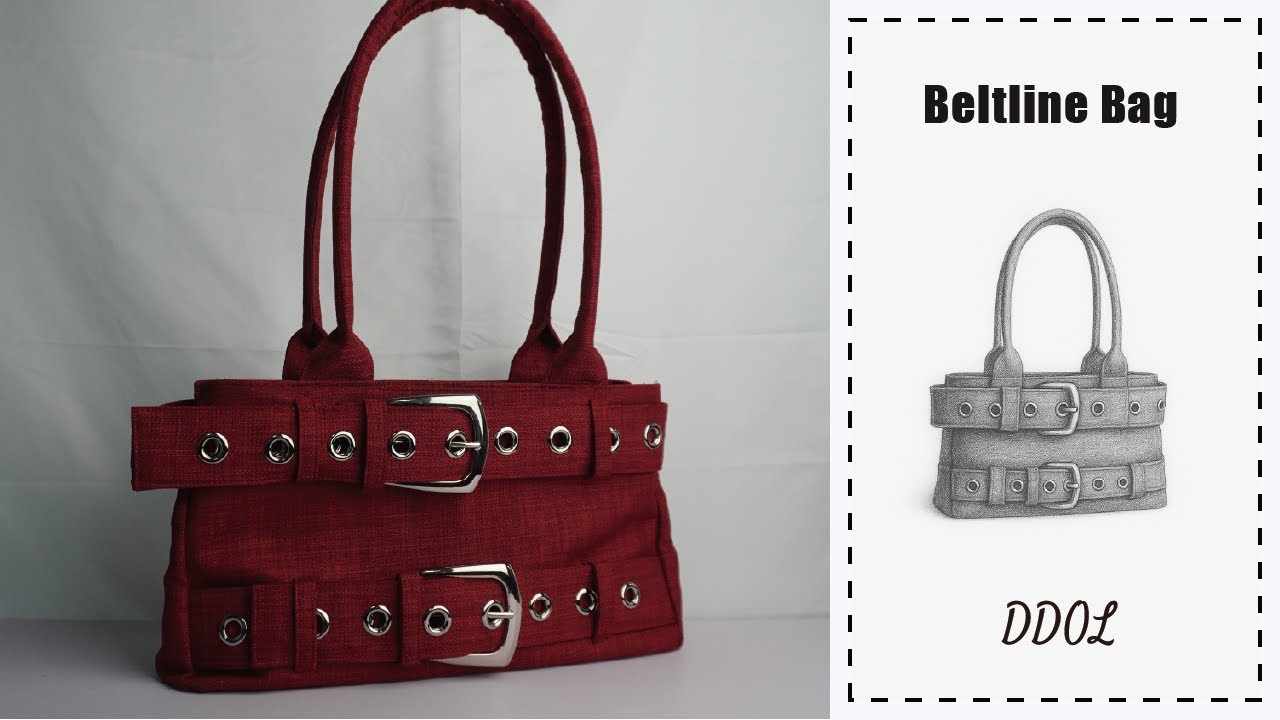 벨트라인 백 | DIY Beltline Bag #033 (Upcycled Curtain Fabric)