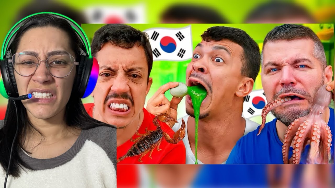 PROVANDO COMIDAS ASIÁTICAS BIZARRAS E O FAMOSO OVO CENTENÁRIO🤮 - React Canal Canalha